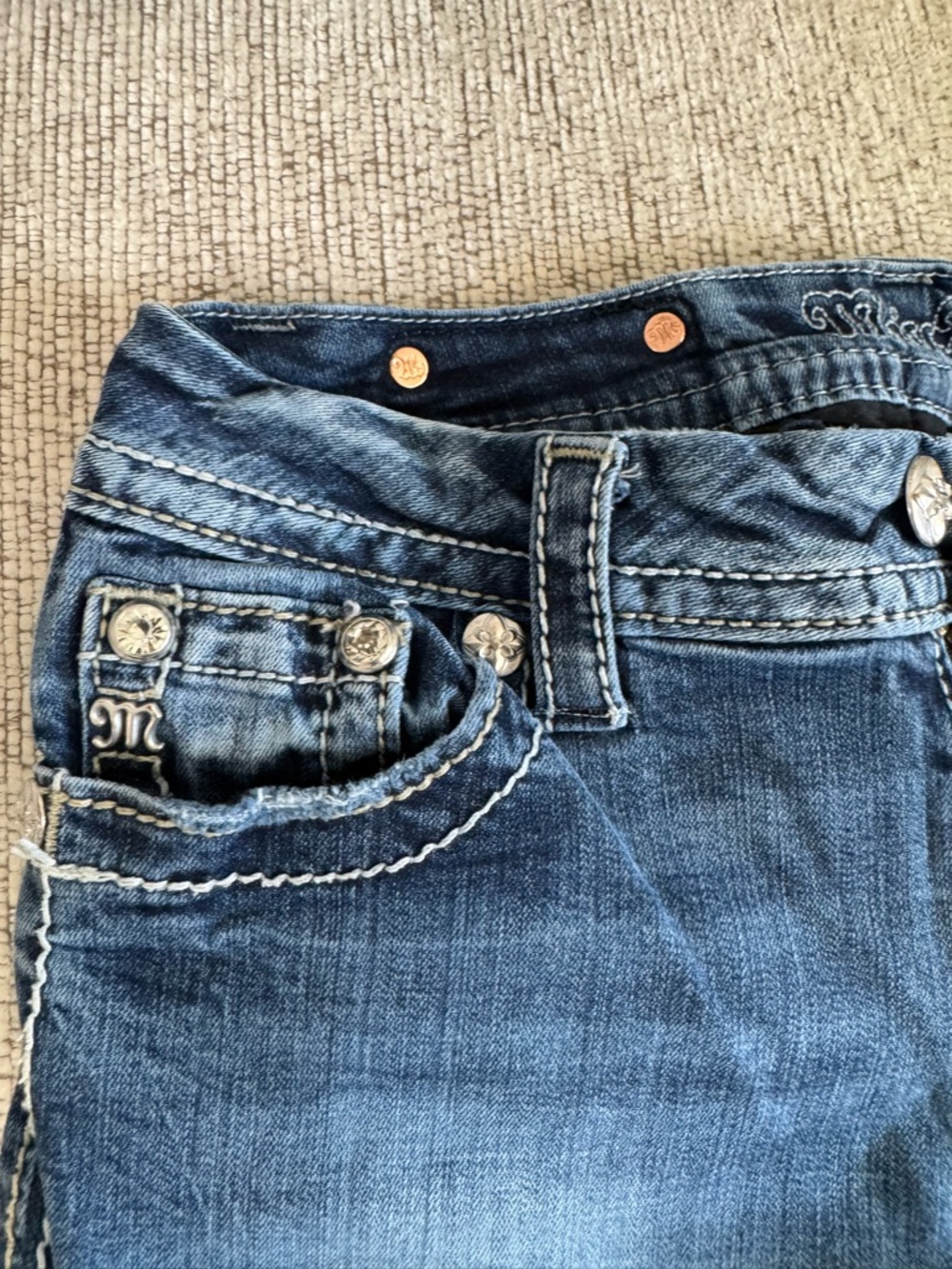 MISS ME Signature Slim Boot Cut Medium Wash size 29W x 30L - Picture 6 of 13